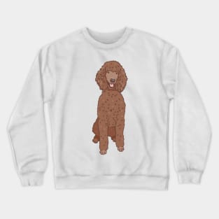 Chocolate Standard Poodle Crewneck Sweatshirt